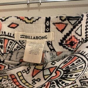 Billabong Kids Casual Bottoms - Black and Orange Pattern